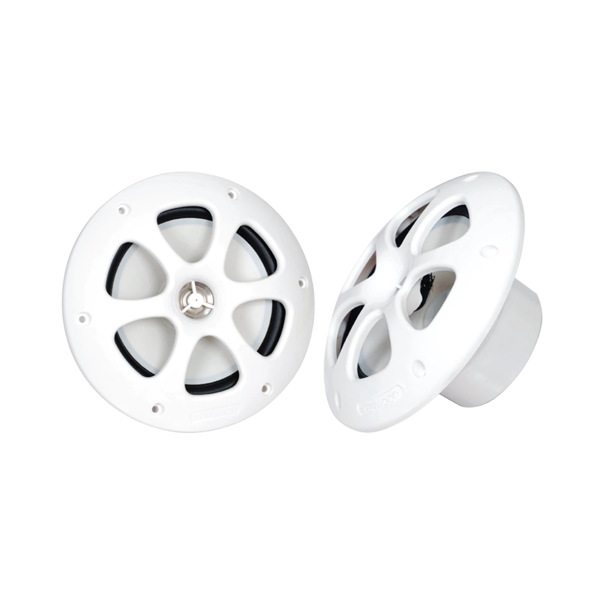 PAR DE ALTAVOCES FABRICADO EN GRADO MARINOS EN COLOR BLANCO DE 6.5" DE 100 W DE ENTRADA MÁXIMA-Soluciones Marinas-JVC KENWOOD-Bsai Seguridad & Controles