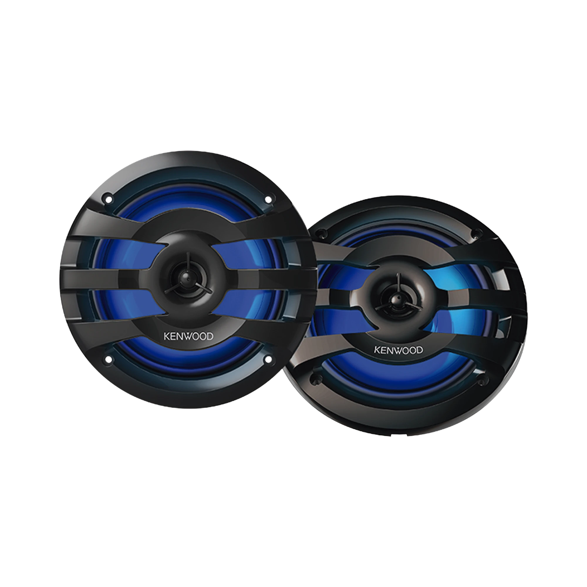 PAR DE ALTAVOCES FABRICADOS EN GRADO MARINOS EN REJILLA COLOR NEGRO DE 6.5" CON ILUMINACIÓN LED, POTENCIA MÁXIMA DE 260 W-Soluciones Marinas-JVC KENWOOD-Bsai Seguridad & Controles