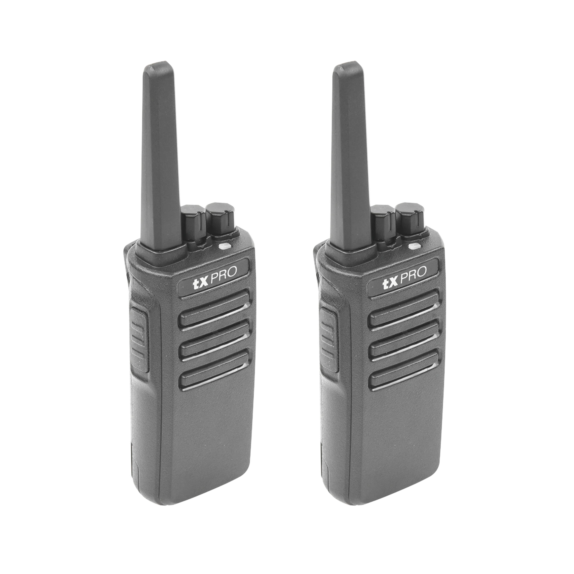 PAR DE RADIOS TX500 VHF 136-174 MHZ CON 5 WATTS DE POTENCIA, 16 CANALES PRECONFIGURADOS.-Radios Comerciales TXPRO-TXPRO-Bsai Seguridad & Controles