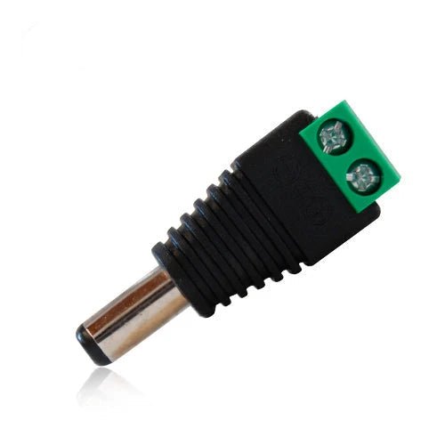 CONECTOR DE CORRIENTE ENS-MC01 MACHO ENSON, TIPO JACK 3.5 MM PARA ALIMENTAR CAMARAS CCTV O REALIZAR EMPALME DE CABLEADO, CON BLOQUE POLARIZADO(+/-) PARA ATORNILLAR CABLE DE CORRIENTE O UTP, MEDIDAS DEL CONECTOR 2.1 X 5.5 MM-Fuentes de Alimentación-ENSON-Bsai Seguridad & Controles