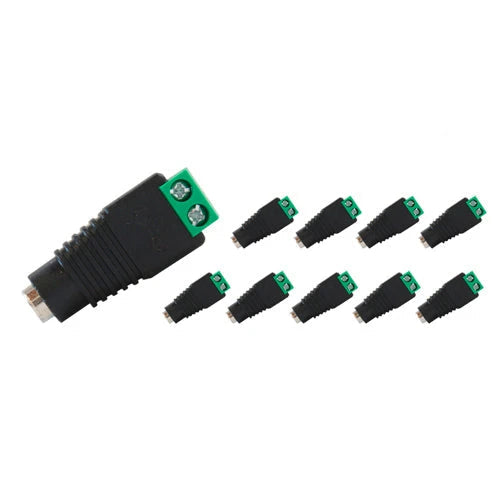 KIT 10 CONECTORES DE CORRIENTE HEMBRA 10X ENS-FC01 HEMBRA ENSON, TIPO JACK 3.5 MM PARA ALIMENTAR CAMARAS CCTV O REALIZAR EMPALME DE CABLEADO, CON BLOQUE POLARIZADO(+/-) PARA ATORNILLAR CABLE DE CORRIENTE O UTP, MEDIDAS DEL CONECTOR 2.1 X 5.5 MM-Fuentes de Alimentación-ENSON-Bsai Seguridad & Controles