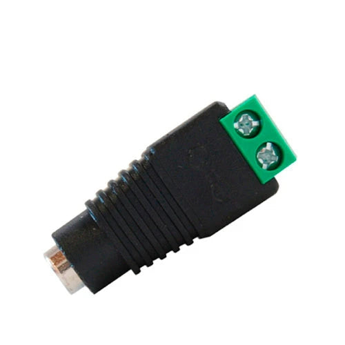 CONECTOR DE CORRIENTE HEMBRA ENS-FC01 ENSON, TIPO JACK 3.5 MM PARA ALIMENTAR CAMARAS CCTV O REALIZAR EMPALME DE CABLEADO, CON BLOQUE POLARIZADO(+/-) PARA ATORNILLAR EL CABLE DE CORRIENTE O UTP, MEDIDAS DEL CONECTOR 2.1 X 5.5 MM-Fuentes de Alimentación-ENSON-Bsai Seguridad & Controles