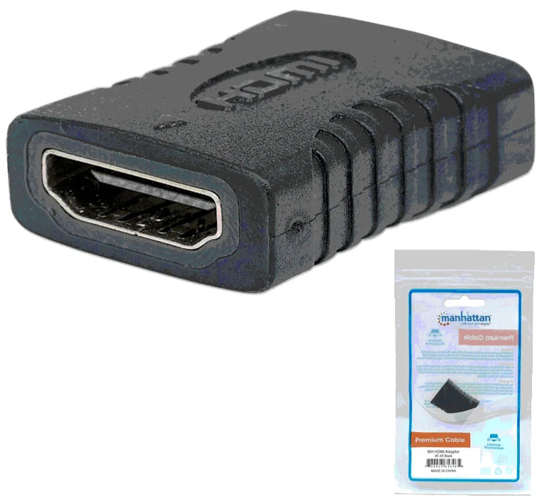 MANHATTAN 353465 - COPLE HDMI / HEMBRA-HEMBRA / CONEXIÓN RECTA / RESOLUCIÓN 4K@60HZ / PARA CONEXIÓN DE 2 CABLES HDMI-HDMI-MANHATTAN-Bsai Seguridad & Controles