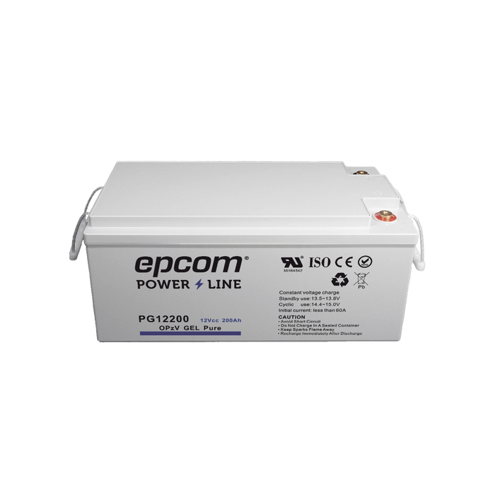 BATERÍA DE GEL PURO OPZV / 12 V @ 100 AH / CICLO PROFUNDO / PARA USO EN SISTEMAS DE ENERGÍA ININTERRUMPIDA.-Energía-EPCOM POWERLINE-PG12200-Bsai Seguridad & Controles