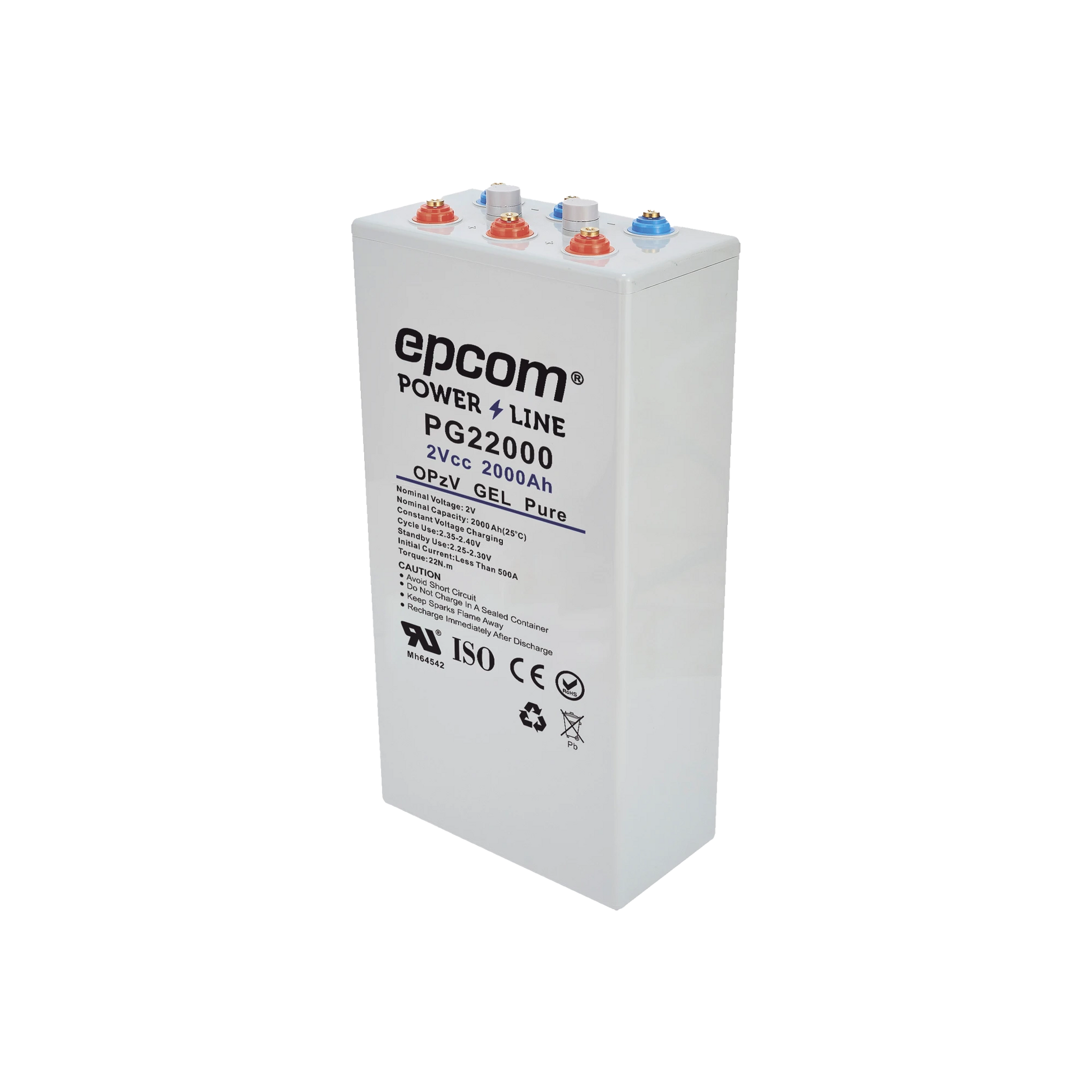 BATERÍA DE GEL PURO OPZV / 2 V @ 2,000 AH / CICLO PROFUNDO / PARA USO EN SISTEMAS DE ENERGÍA ININTERRUMPIDA.-Energía-EPCOM POWERLINE-Bsai Seguridad & Controles