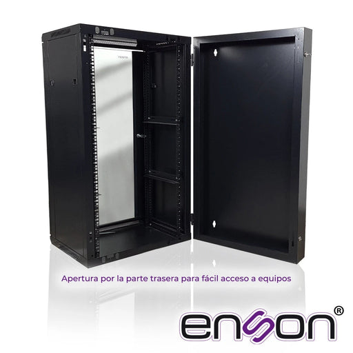 GABINETE DE PISO/PARED ENSON ENS-RKGU22PRO 22U PUERTA FRONTAL DE CRISTAL TEMPLADO CON CERRADURA DE SEGURIDAD PUERTA TRASERA ABATIBLE RANURAS DE VENTILACION EN LA PARTE SUPERIOR PARA 2 VENTILADORES DE 11 CM DIMENSIONES 550X600X1055MM-Racks y Gabinetes-ENSON-ENS-RKGU22PRO-Bsai Seguridad & Controles