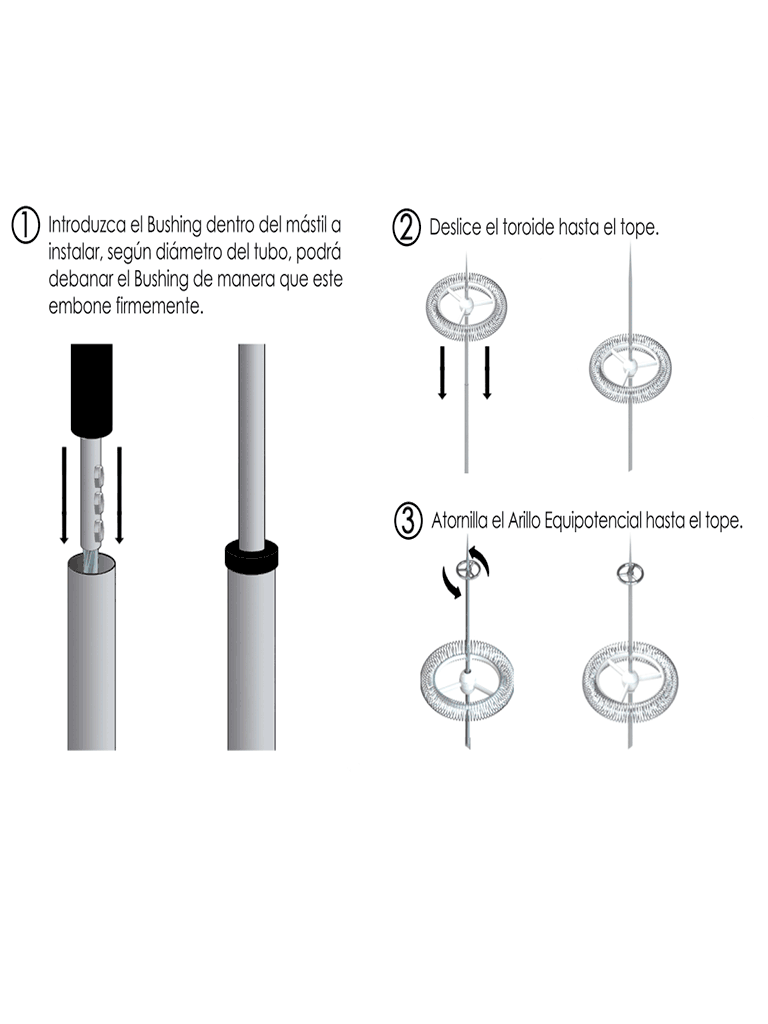 PARRES EP-D PUNTA PARARRAYO TIPO DIPOLO CORONA CON ÁNGULO DE PROTECCIÓN DE 71° #BFLASH#BFPRR-Tierras Físicas y Pararrayos-Parres-Bsai Seguridad & Controles