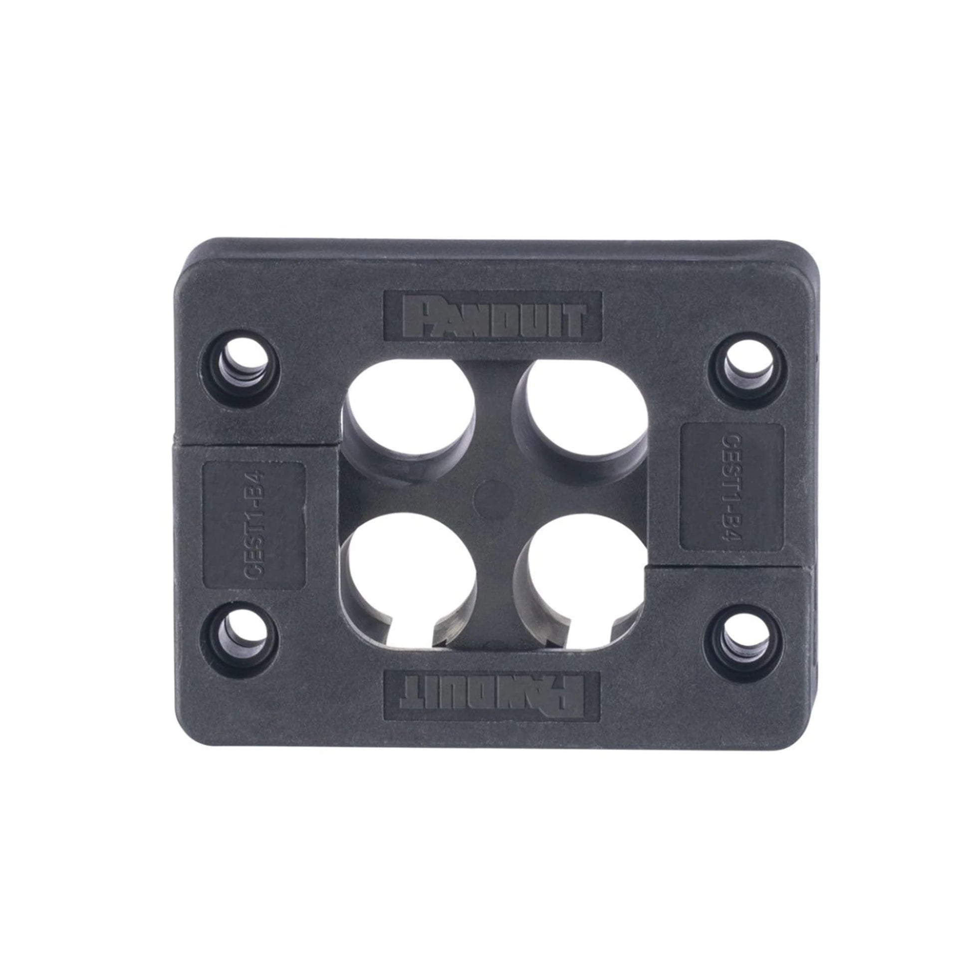 PASACABLES DE 4 ORIFICIOS DE MARCO RECTANGULAR DE 1.81" X 1.42", IP54, PARA CABLES TERMINADOS, COLOR NEGRO-Ferreteria-PANDUIT-Bsai Seguridad & Controles