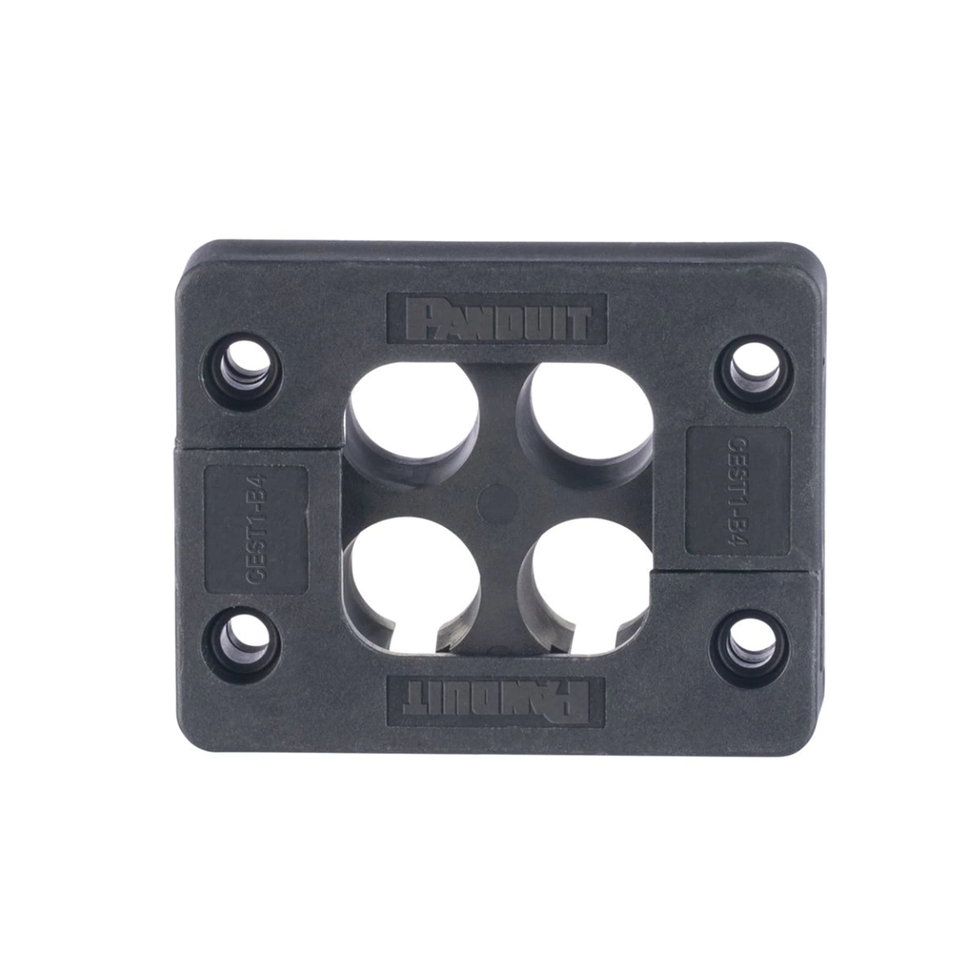PASACABLES DE 4 ORIFICIOS DE MARCO RECTANGULAR DE 1.81" X 1.42", IP54, PARA CABLES TERMINADOS, COLOR NEGRO-Ferreteria-PANDUIT-Bsai Seguridad & Controles
