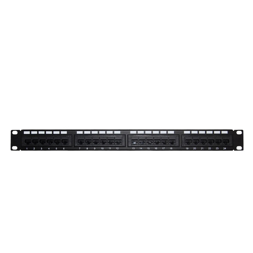 PATCH PANEL ENSON ENS-PAT24C6A 1UR PRECARGADO CAT6A 24 PUERTOS MONTAJE EN RACK ESTANDAR 19 PULGADAS-Cableado Estructurado-ENSON-Bsai Seguridad & Controles