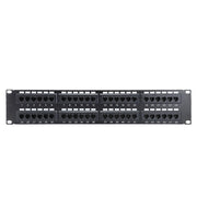 PATCH PANEL ENSON ENS-PAT48C6A 2UR PRECARGADO CAT6A 48 PUERTOS MONTAJE EN RACK ESTANDAR 19 PULGADAS-Cableado Estructurado-ENSON-Bsai Seguridad & Controles