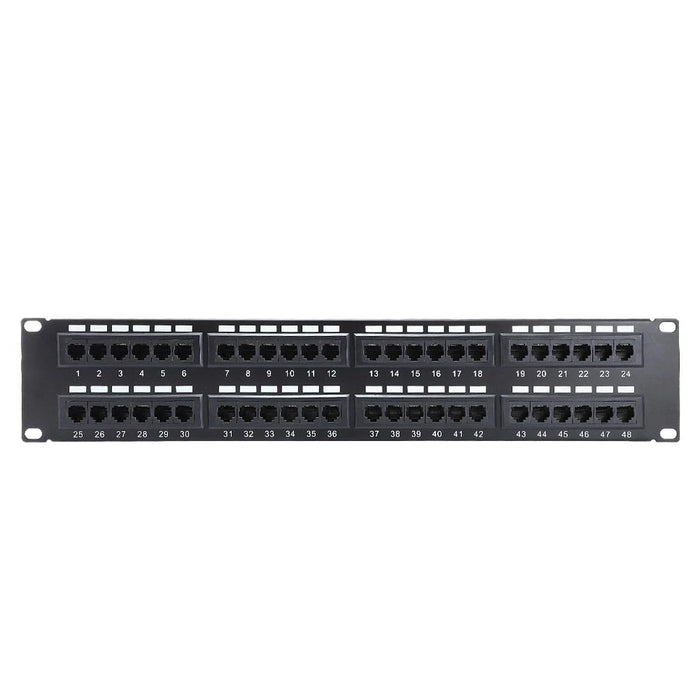 PATCH PANEL ENSON ENS-PAT48C6A 2UR PRECARGADO CAT6A 48 PUERTOS MONTAJE EN RACK ESTANDAR 19 PULGADAS-Cableado Estructurado-ENSON-ENS-PAT48C6A-Bsai Seguridad & Controles