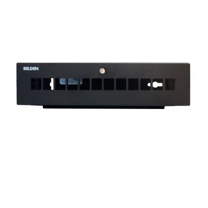 PATCH PANEL MODULAR BELDEN AX107477 CAT6A CAT6 CAT5E 12 PUERTOS (VACIO) COLOR NEGRO ACEPTA JACKS ESTILO KEYCONNECT USO INTERIOR MONTAJE EN PARED-Conectores-BELDEN-Bsai Seguridad & Controles