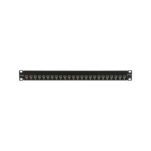 PATCH PANEL ULTRAMAX. UTP, PRECARGADO CON JACKS CAT5E, 24 PUERTOS, PLANO, 1U-Cableado de Cobre-SIEMON-UP5-F1-24L-RS-Bsai Seguridad & Controles