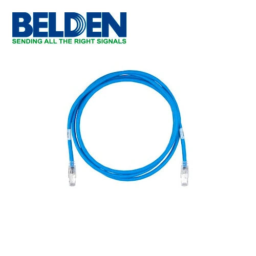 PATCHCORD FTP CAT6A BLINDADO BELDEN CAF1106010 FORRO PVC AZUL CMR-RISER 4 PARES CALIBRE CONDUCTOR 24 AWG 100% COBRE USO INTERIOR PARTES RELACIONADAS: CONECTORES MODULARES CAT6A BLINDADO PATCH PANEL CAT6A BLINDADO LONGITUD 10 PIES 3 METROS-Patch Cords-BELDEN-Bsai Seguridad & Controles