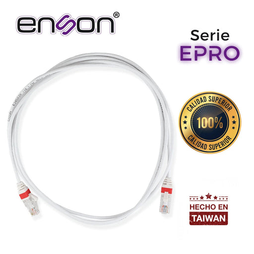 PATCHCORD RJ45 ENSON EPRO-6PC210-WH DE 210CM CAT6 COLOR BLANCO ULTRADELGADO IDEAL PARA TERMINADOS EN PATCHPANEL DE ALTA DENSIDAD-Canalizacion-ENSON-EPRO-6PC210-WH-Bsai Seguridad & Controles