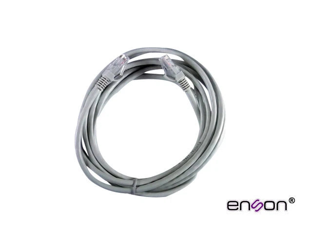 PATCHCORD UTP CAT5E ENSON P5E30 SERIE ECO CALIBRE 24 AWG CCA DE 3 METROS FORRO PVC COLOR GRIS PARA USO EN INTERIORES PARA CONECTAR EQUIPOS A REDES BASE 10,100-Patch Cords-ENSON-Bsai Seguridad & Controles