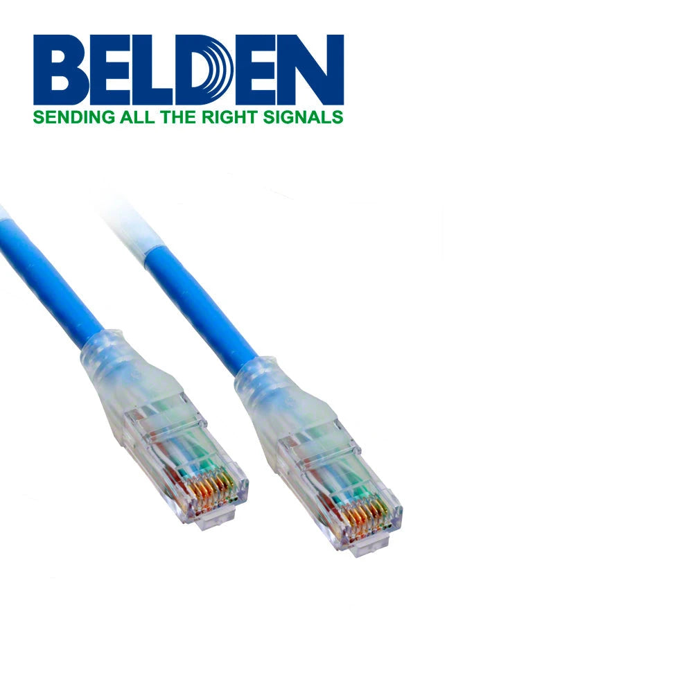 PATCHCORD UTP CAT6 BELDEN C601106005 FORRO PVC AZUL CMR-RISER 4 PARES CALIBRE CONDUCTOR 24 AWG 100% COBRE USO INTERIOR PARTES RELACIONADAS:CONECTORES MODULARES CAT6 PATCH PANEL CAT6 LONGITUD 5 PIES 1.5 METROS-Patch Cords-BELDEN-Bsai Seguridad & Controles
