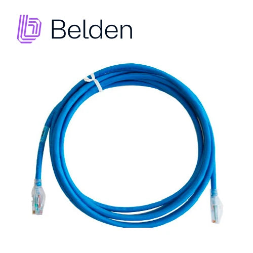 PATCHCORD UTP CAT6 BELDEN C601106010 FORRO PVC AZUL CMR-RISER 4 PARES CALIBRE CONDUCTOR 24 AWG 100% COBRE USO INTERIOR PARTES RELACIONADAS:CONECTORES MODULARES CAT6 PATCH PANEL CAT6 LONGITUD 10 PIES 3 METROS-Patchcords UTP-BELDEN-Bsai Seguridad & Controles