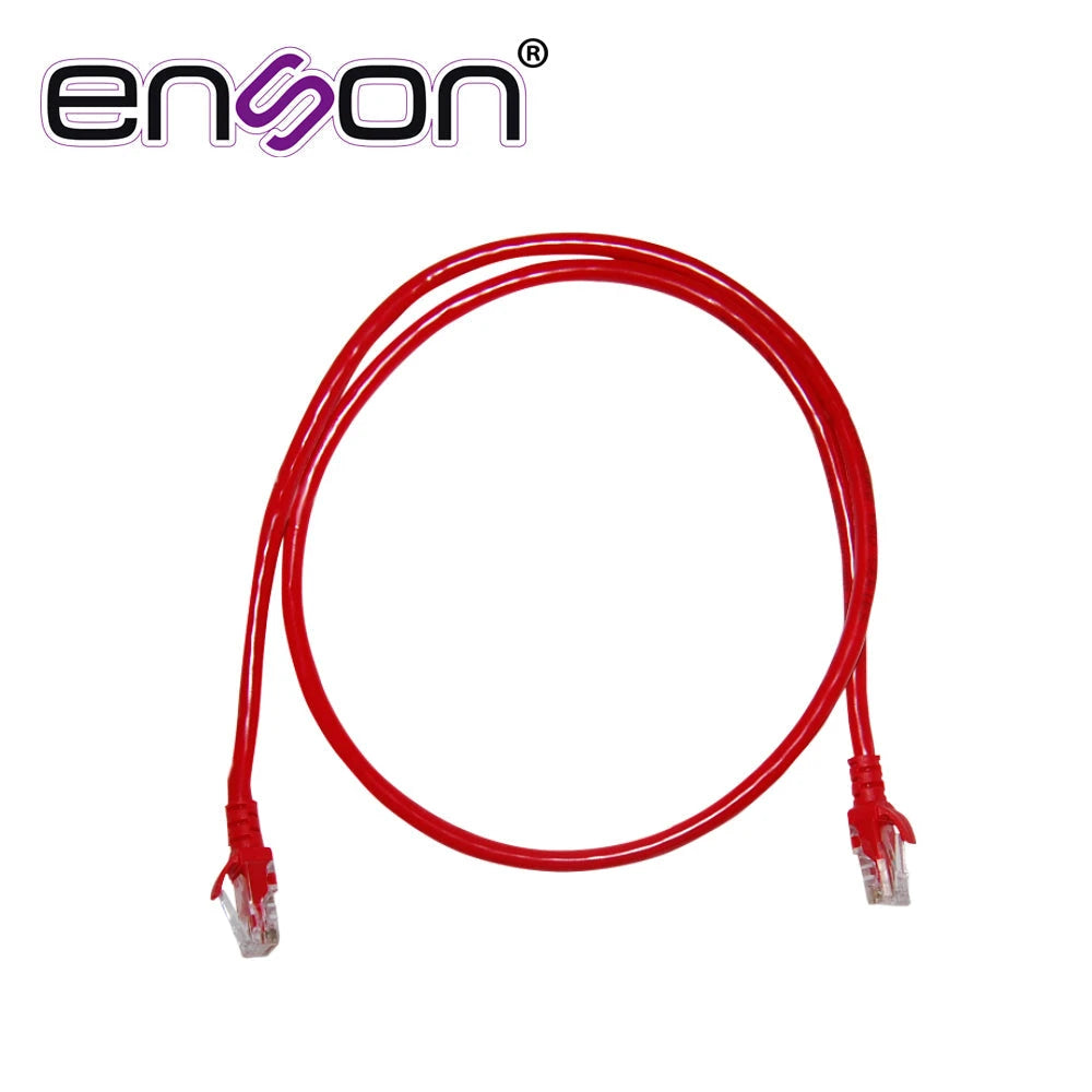 PATCHCORD UTP CAT6 ENSON P6P03 SERIE PRO-II CALIBRE 24 AWG DE 90 CM FORRO PVC COLOR ROJO-Patch Cords-ENSON-Bsai Seguridad & Controles