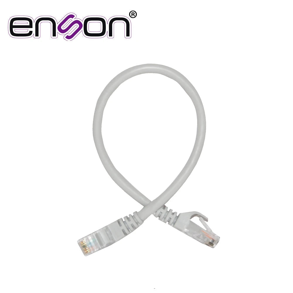 PATCHCORD UTP ENSON P6003G SERIE PRO 100-II 100% COBRE COLOR GRIS 30CM PARA MEJOR IDENTIFICACION DE SOLUCIONES EN RACKS Y GABINETES-Patch Cords-ENSON-Bsai Seguridad & Controles
