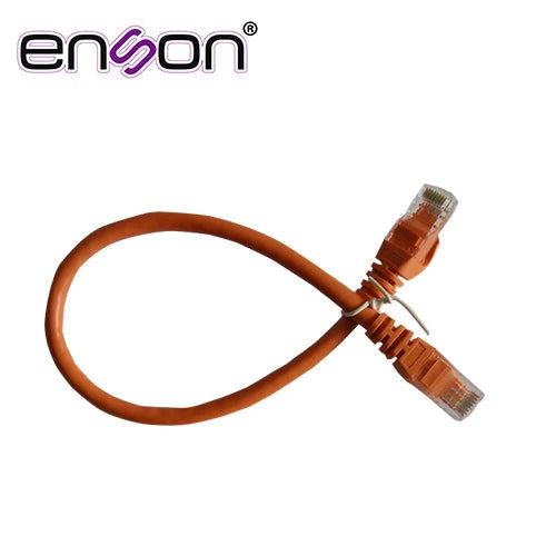 PATCHCORD UTP ENSON P6003O SERIE PRO 100-II 100% COBRE COLOR NARANJA 30CM PARA MEJOR IDENTIFICACION DE SOLUCIONES EN RACKS Y GABINETES-Patch Cords-ENSON-Bsai Seguridad & Controles