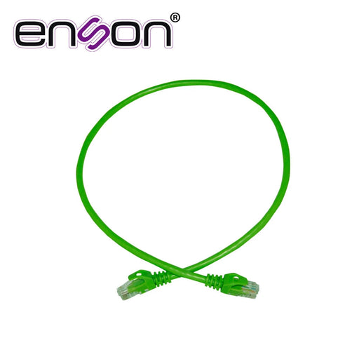 PATCHCORD UTP ENSON P6006E SERIE PRO 100-II 100% COBRE COLOR VERDE 60CM PARA MEJOR IDENTIFICACION DE SOLUCIONES EN RACKS Y GABINETES-Patch Cords-ENSON-P6006E-Bsai Seguridad & Controles