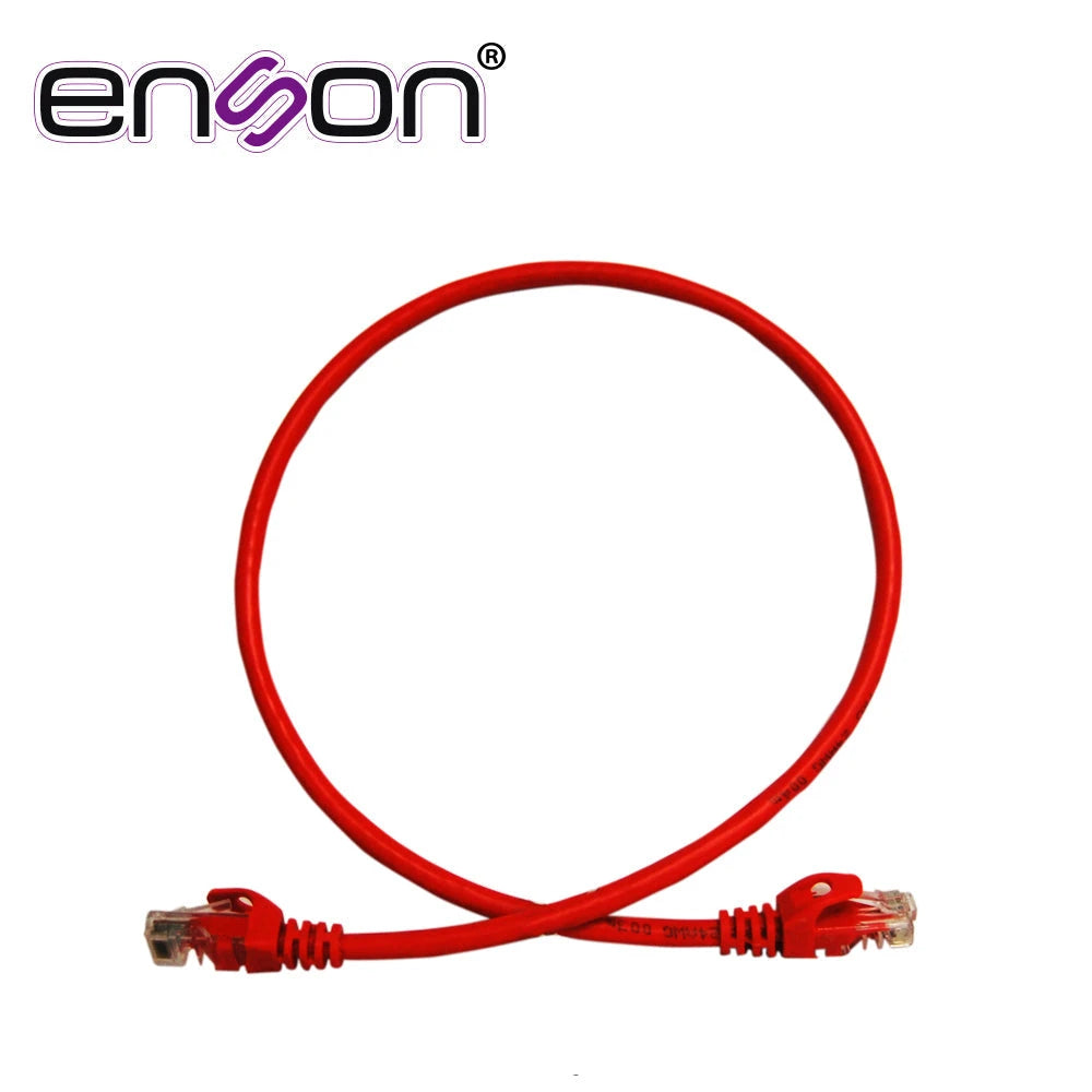 PATCHCORD UTP ENSON P6006R SERIE PRO 100-II 100% COBRE COLOR ROJO 60CM PARA MEJOR IDENTIFICACION DE SOLUCIONES EN RACKS Y GABINETES-Patch Cords-ENSON-Bsai Seguridad & Controles