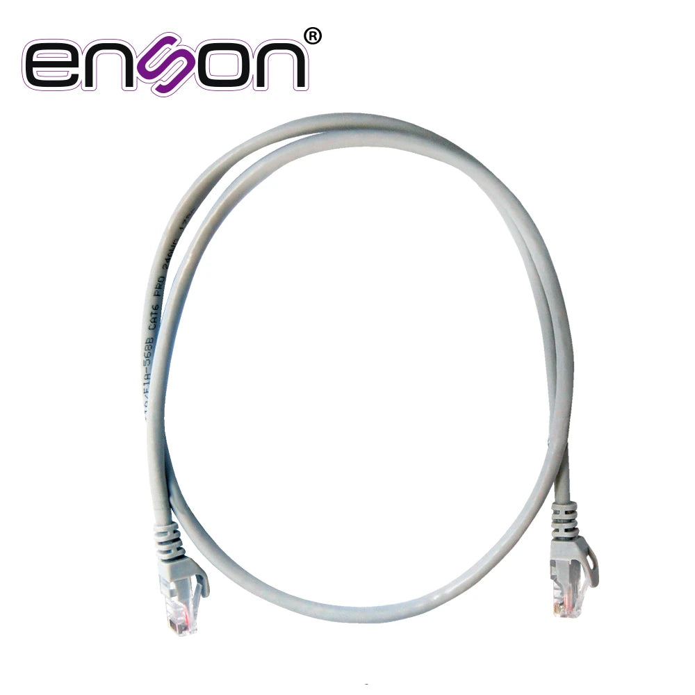 PATCHCORD UTP ENSON P6009G SERIE PRO 100-II 100% COBRE COLOR GRIS 90CM PARA MEJOR IDENTIFICACION DE SOLUCIONES EN RACKS Y GABINETES-Patch Cords-ENSON-Bsai Seguridad & Controles