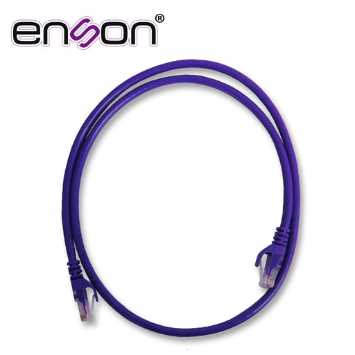 PATCHCORD UTP ENSON P6009P SERIE PRO 100-II 100% COBRE COLOR MORADO 90CM PARA MEJOR IDENTIFICACION DE SOLUCIONES EN RACKS Y GABINETES-Patch Cords-ENSON-P6009P-Bsai Seguridad & Controles