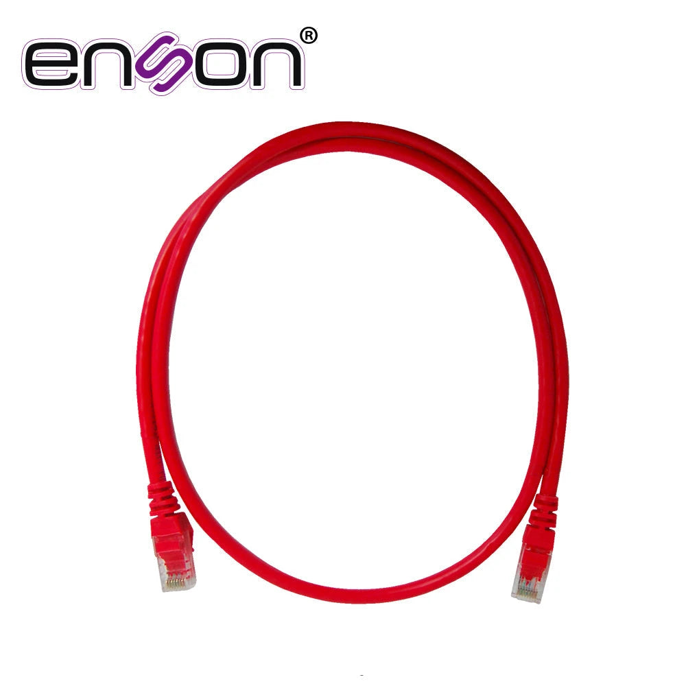 PATCHCORD UTP ENSON P6009R SERIE PRO 100-II 100% COBRE COLOR ROJO 90CM PARA MEJOR IDENTIFICACION DE SOLUCIONES EN RACKS Y GABINETES-Patch Cords-ENSON-Bsai Seguridad & Controles
