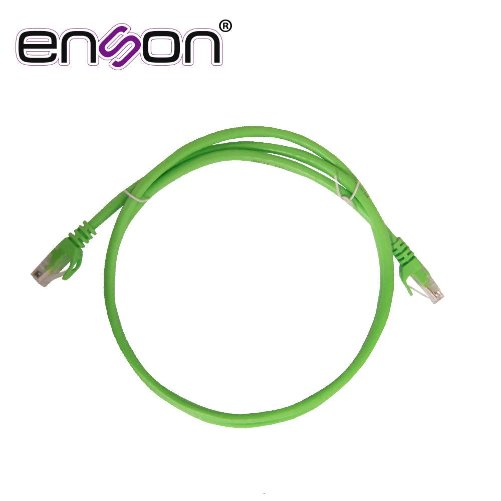 PATCHCORD UTP ENSON P6012E SERIE PRO 100-II 100% COBRE COLOR VERDE 120CM PARA MEJOR IDENTIFICACION DE SOLUCIONES EN RACKS Y GABINETES-Patch Cords-ENSON-Bsai Seguridad & Controles