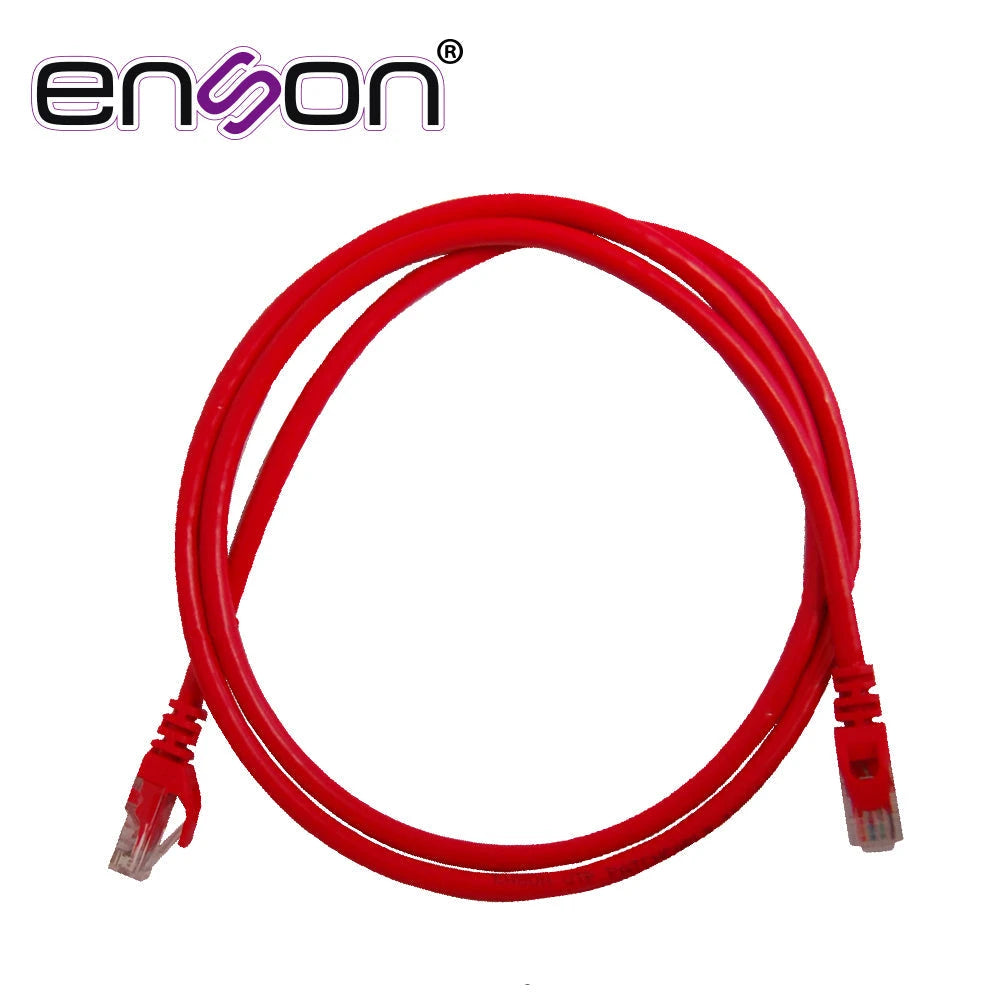 PATCHCORD UTP ENSON P6012R SERIE PRO 100-II 100% COBRE COLOR ROJO 120CM PARA MEJOR IDENTIFICACION DE SOLUCIONES EN RACKS Y GABINETES-Patch Cords-ENSON-Bsai Seguridad & Controles