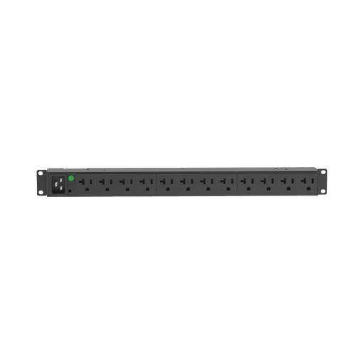 PDU BÁSICO PARA DISTRIBUCIÓN DE ENERGÍA, ENCHUFE DE ENTRADA NEMA L5-20P, CON 12 CONTACTOS NEMA 5-20R, INSTALACIÓN HORIZONTAL DE 19IN, 1UR, 20 AMP, 120 VCA-Energía-PANDUIT-P12B30M-Bsai Seguridad & Controles