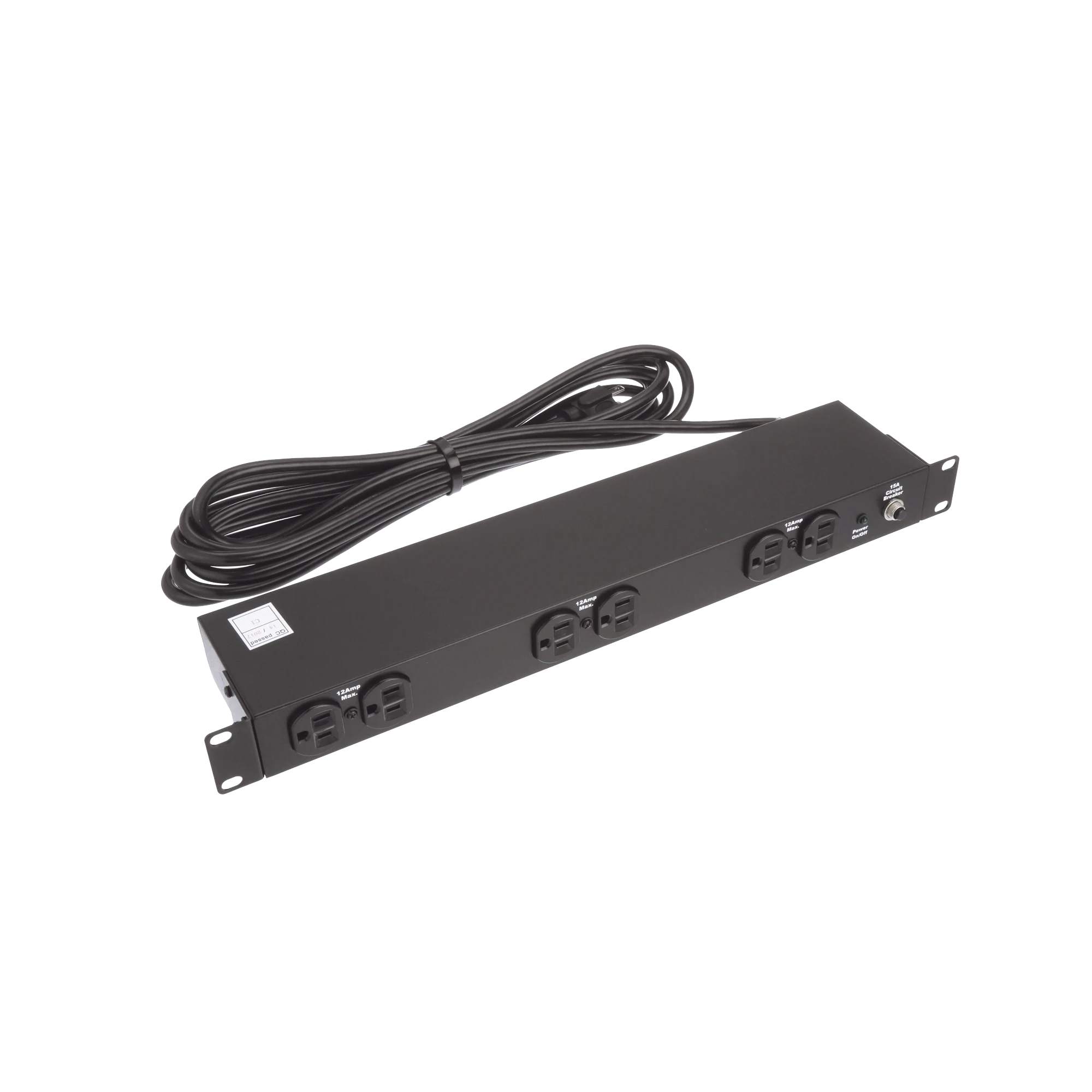 PDU BÁSICO DE MONTAJE EN RACK, CON 6 SALIDAS FRONTALES NEMA 5-15R, ENCHUFE DE ENTRADA NEMA 5-15P, DE 19IN, 1UR, 15 AMP, 120 VCA-Racks y Gabinetes-HOFFMAN-Bsai Seguridad & Controles