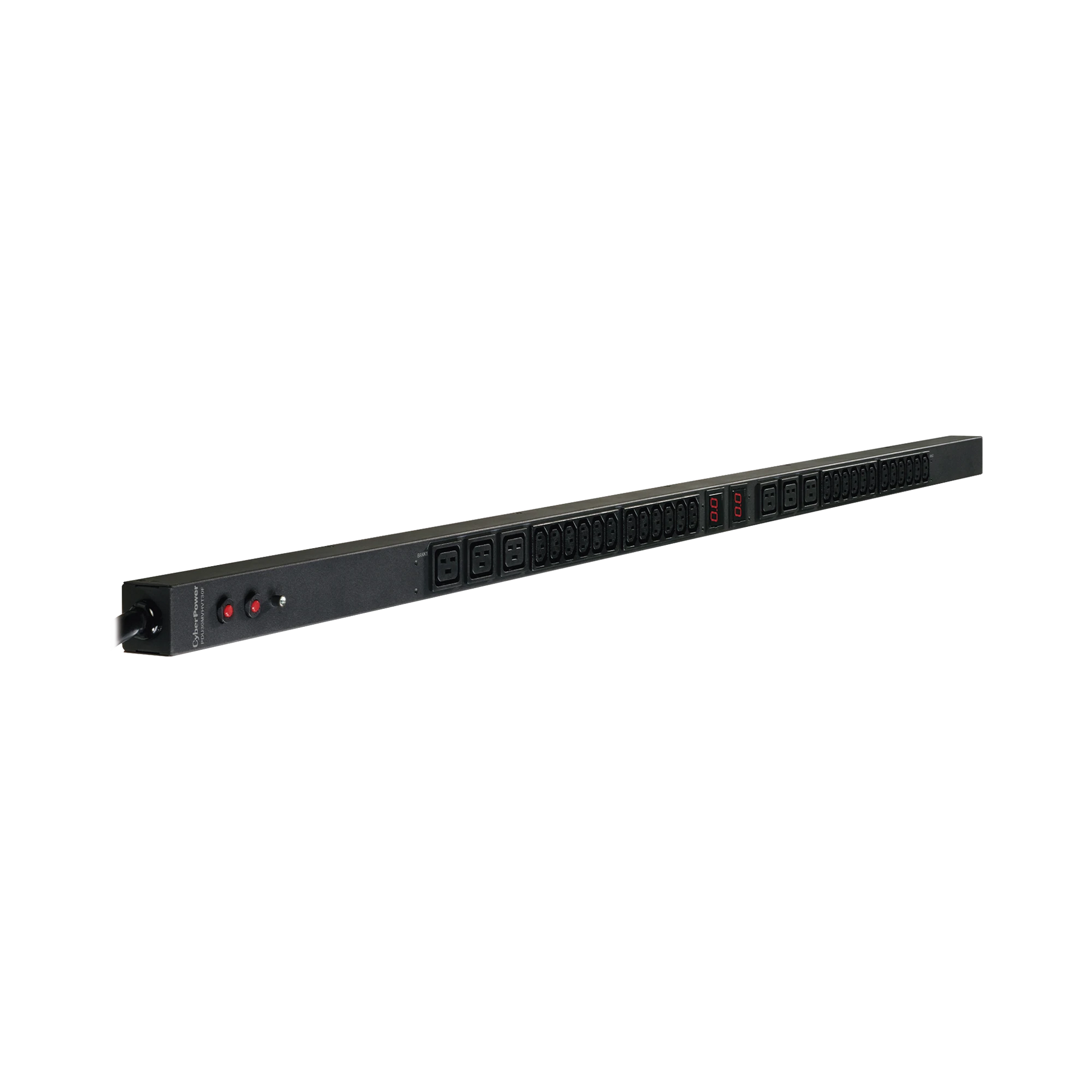 PDU MEDIBLE, PARA DISTRIBUCIÓN DE ENERGÍA, ENTRADA 200-230 NEMA L6-30P, CON 24 TOMAS C13 Y 6 TOMAS C19, DE INSTALACIÓN VERTICAL-Pdu-CYBERPOWER-Bsai Seguridad & Controles