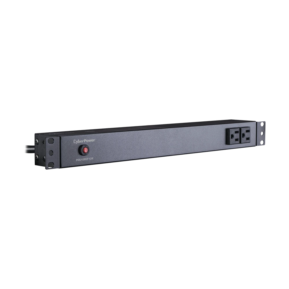PDU PARA DISTRIBUCIÓN DE ENERGÍA BÁSICO CON 12 TOMAS NEMA 5-15R TRASERAS Y 2 TOMAS 5-15R DELANTERAS DE 1U DE RACK-Pdu-CYBERPOWER-Bsai Seguridad & Controles