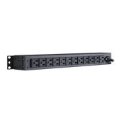 PDU PARA DISTRIBUCIÓN DE ENERGÍA BÁSICO CON 12 TOMAS NEMA 5-15R TRASERAS Y CLAVIJA NEMA 5-15P DE 1U DE RACK-Pdu-CYBERPOWER-Bsai Seguridad & Controles