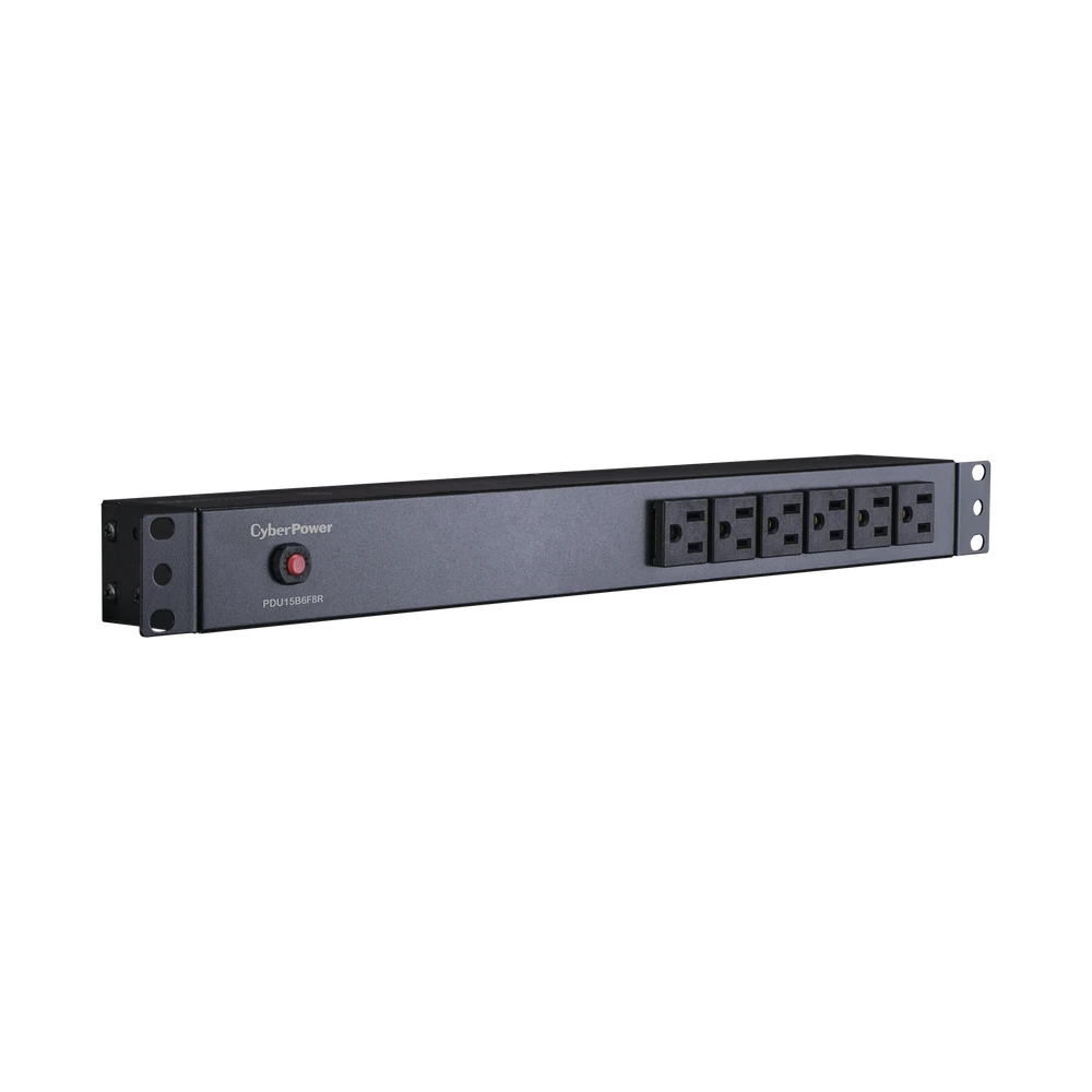 PDU PARA DISTRIBUCIÓN DE ENERGÍA BÁSICO CON 8 TOMAS NEMA 5-15R TRASERAS Y 6 TOMAS 5-15R FRONTALES DE 1U DE RACK-Pdu-CYBERPOWER-Bsai Seguridad & Controles