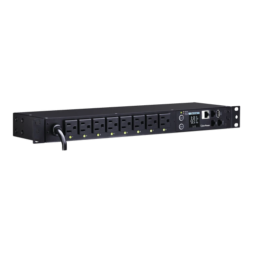 PDU PARA DISTRIBUCIÓN DE ENERGÍA SWITCHEABLE CON 8 TOMAS NEMA 5-15R TRASERAS PROGRAMABLES Y CLAVIJA NEMA 5-15P-Pdu-CYBERPOWER-PDU41001-Bsai Seguridad & Controles