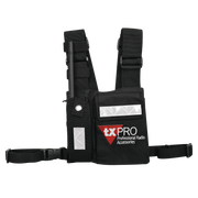 PECHERA UNIVERSAL CON SOPORTE PARA RADIO, SOSTÉN DE BOLÍGRAFO Y SEGURIDAD PARA LA BOLSA CON CINTA ADHERENTE. LOGO TX-PRO.-Accesorios para Hytera (HYT)-TXPRO-Bsai Seguridad & Controles
