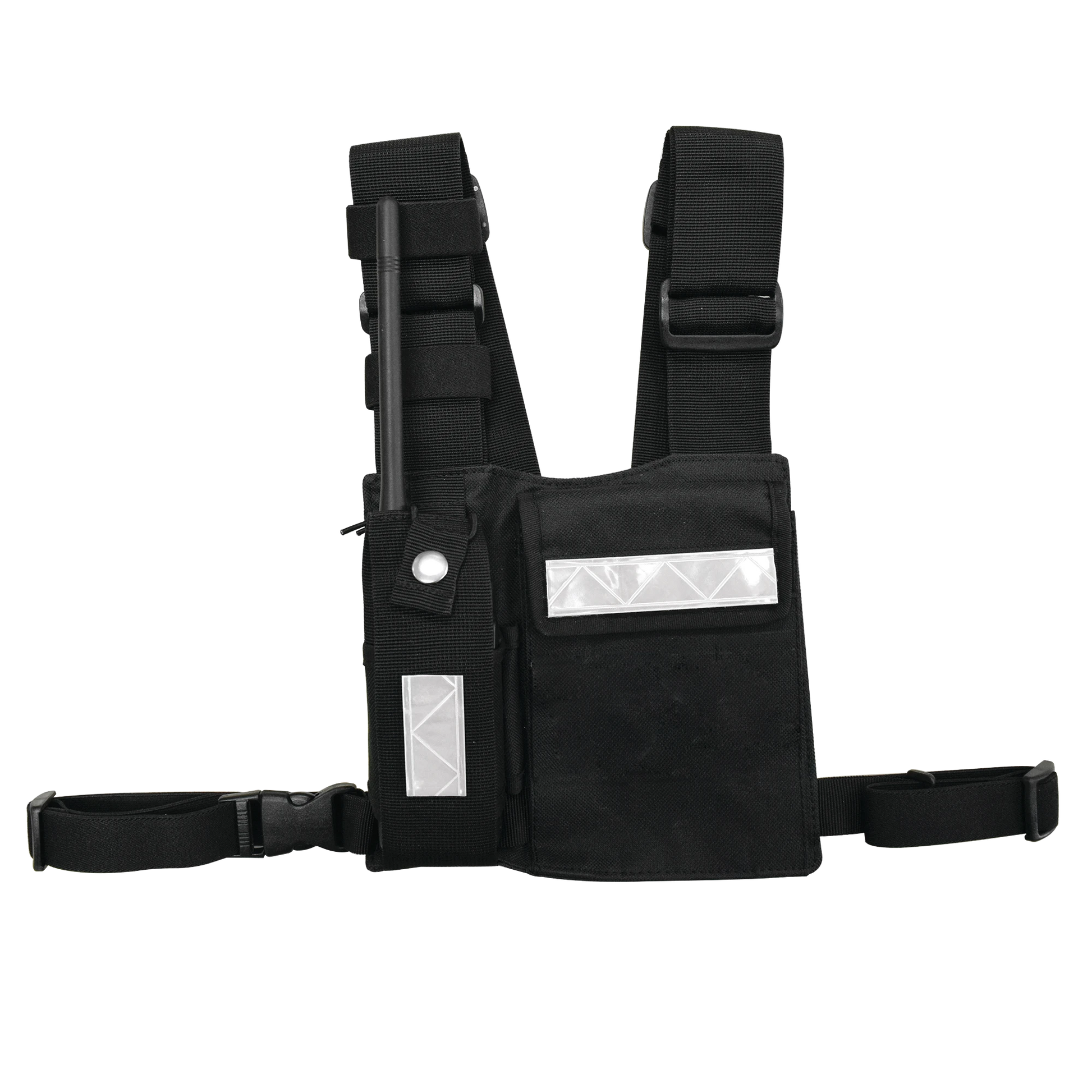 PECHERA UNIVERSAL SIN LOGO CON SOPORTE PARA RADIO Y BOLÍGRAFO MÁS BOLSA CON CINTA ADHERENTE PARA SU SEGURIDAD.-Accesorios para Hytera (HYT)-SYSCOM-Bsai Seguridad & Controles