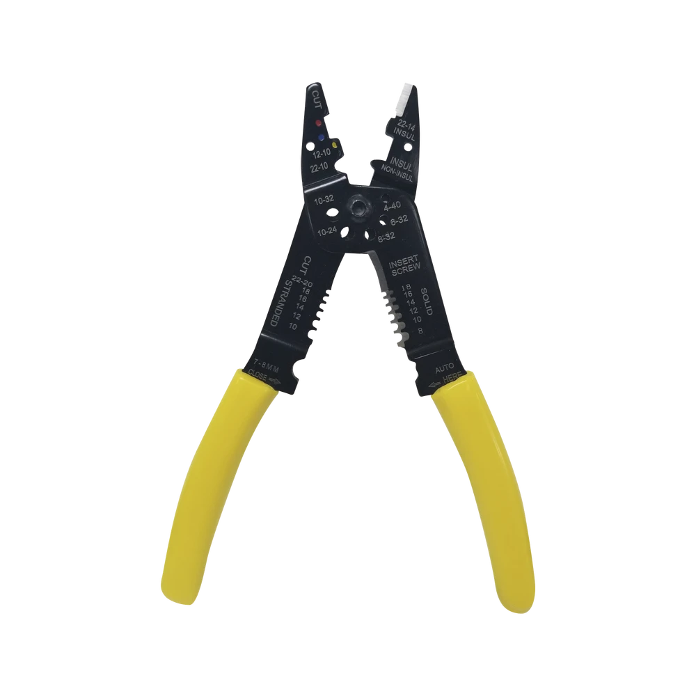 PINZAS ELÉCTRICAS CORTACABLES/PELACABLES DE 8.5" CON 7 FUNCIONES. MANGO ERGONÓMICO-Herramientas-EPCOM POWERLINE-Bsai Seguridad & Controles