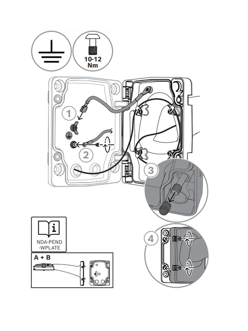 BOSCH V_NDAPENDWPLATE - PLACA DE MONTAJE PARA NDA-7100-PEN/PENF-Soporte y Montaje-BOSCH-RBM0430069-Bsai Seguridad & Controles