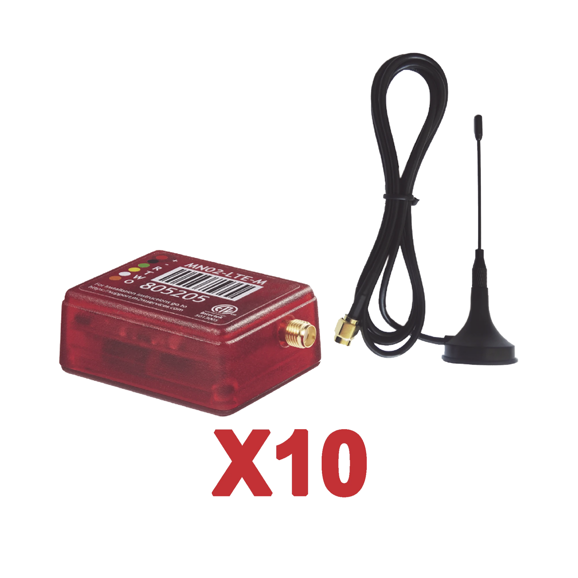 KIT DE 10 COMUNICADORES DE ALARMA MN02LTEMV3 CON ANTENA 4GLTEM AND 5G / INCLUYEN 2 AÑOS DE COBERTURA / APLICACIÓN GRATUITA / CERO CONFIGURACIÓN / COMPATIBLE HONEYWELL/DSC/CROW/PIMA-Centrales de Monitoreo-M2M SERVICES-Bsai Seguridad & Controles