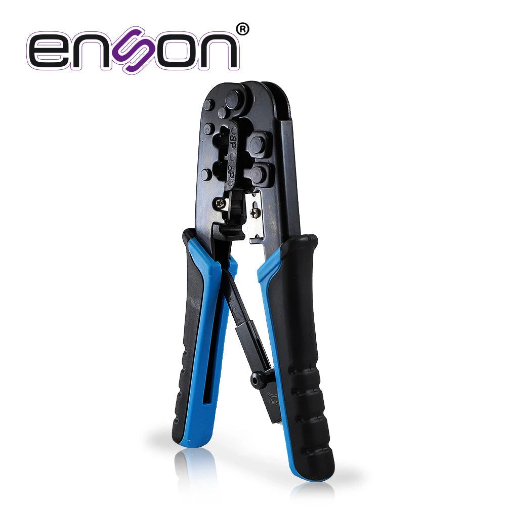 PINZAS PONCHADORAS DE RJ45 ENSON ENS-NT02 PARA CONECTORES RJ45 (8 PINES) Y RJ11 (6 PINES) CON NAVAJA DE CORTE-Herramientas-ENSON-Bsai Seguridad & Controles