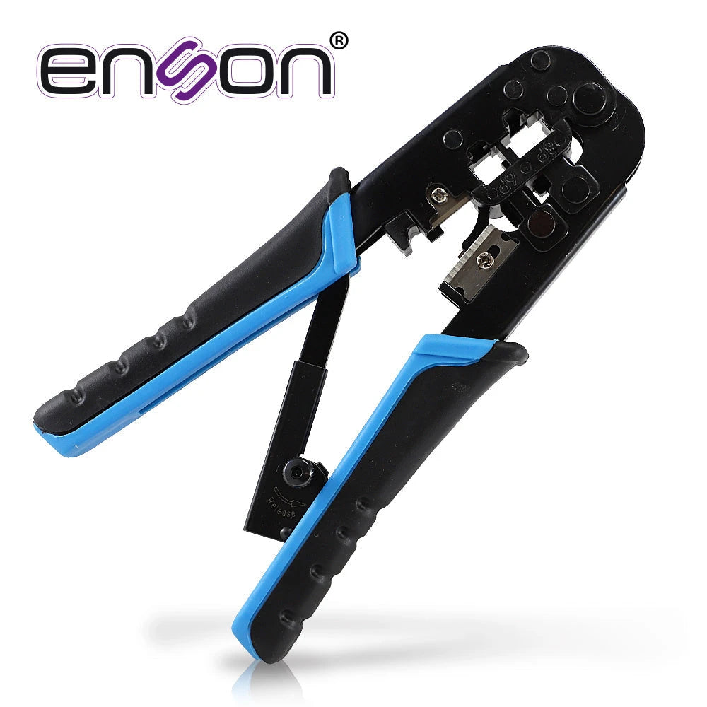 PINZAS PONCHADORAS DE RJ45 ENSON ENS-NT02 PARA CONECTORES RJ45 (8 PINES) Y RJ11 (6 PINES) CON NAVAJA DE CORTE-Herramientas-ENSON-Bsai Seguridad & Controles