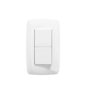 PLACA CON 2 INTERRUPTORES ESCALERA 10 A/ 127 V CA ~ 60 HZ / 1 1/2 MÓDULOS / COLOR BLANCO.-Iluminación-JWJ-Bsai Seguridad & Controles