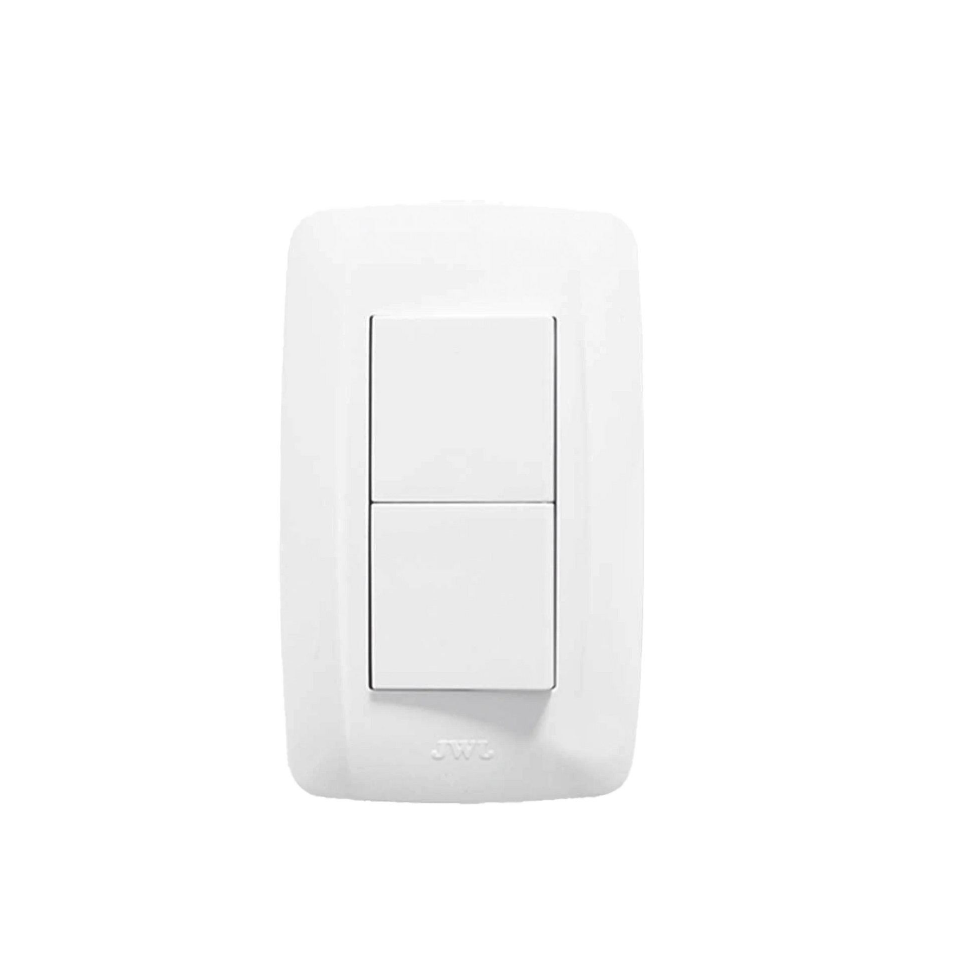 PLACA CON 2 INTERRUPTORES ESCALERA 10 A/ 127 V CA ~ 60 HZ / 1 1/2 MÓDULOS / COLOR BLANCO.-Iluminación-JWJ-Bsai Seguridad & Controles