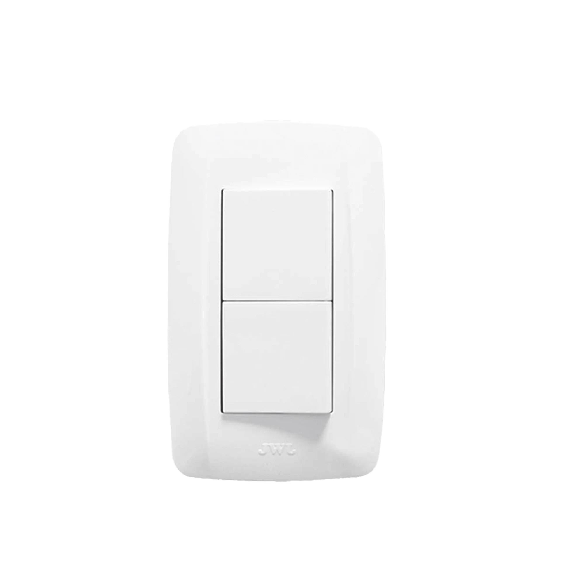 PLACA CON 2 INTERRUPTORES ESCALERA 10 A/ 127 V CA ~ 60 HZ / 1 1/2 MÓDULOS / COLOR BLANCO.-Iluminación-JWJ-Bsai Seguridad & Controles